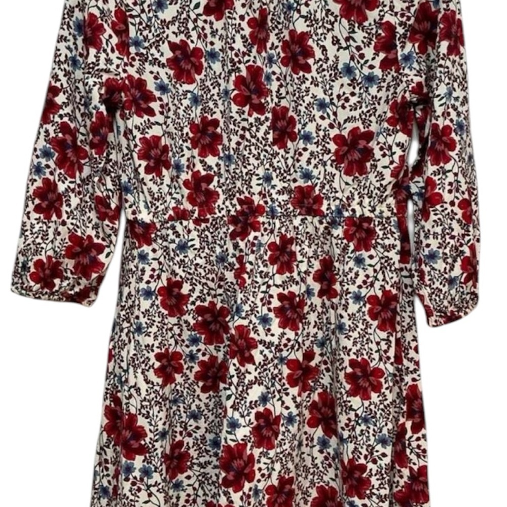Old Navy Petite XS Floral V-Neck Fit & Flare Dress with Crochet Trim - Picture 2 of 6